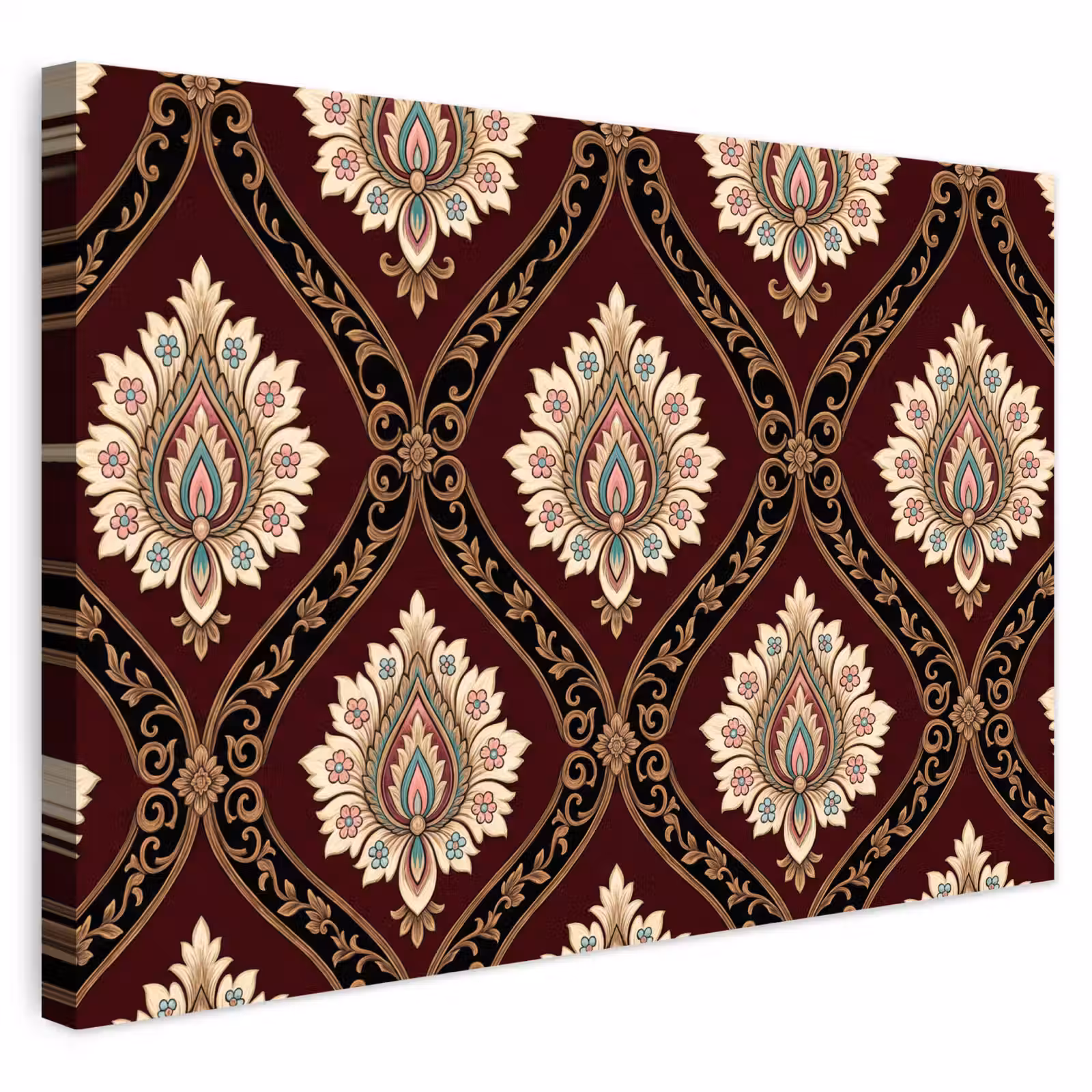 Outdoor Leinwand - Muster – Blumenmotiv – Dekoration – Klassisch – Rot — 1