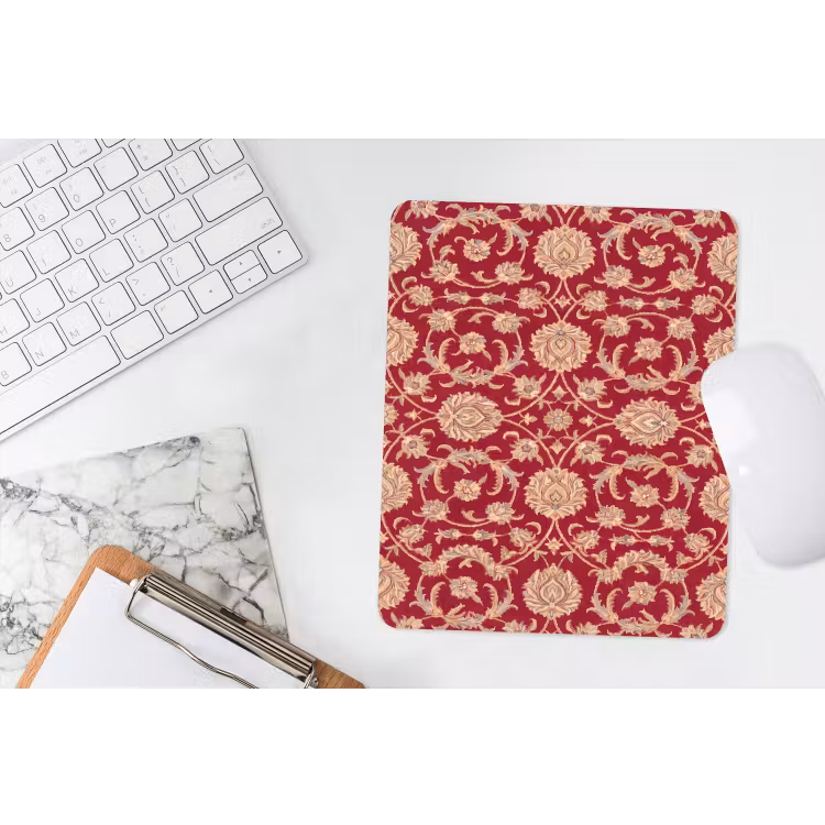 Mauspad - Muster – Blume – Klassisch – Orientalisch – Rot — 4