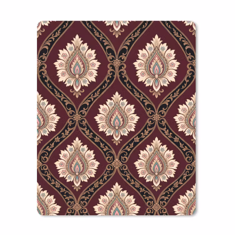 Mauspad - Muster – Blumenmotiv – Dekoration – Klassisch – Rot — 1