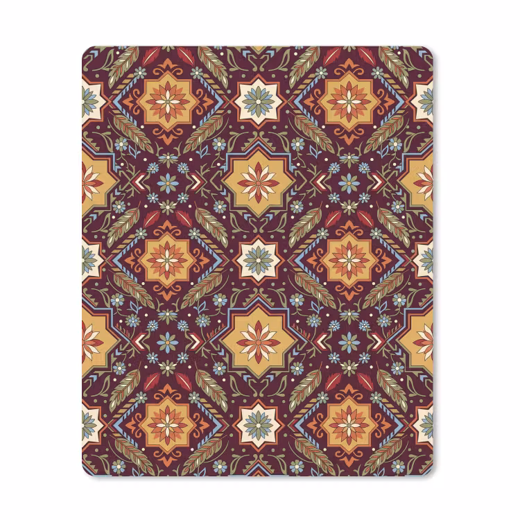 Mauspad - Muster – Floral – Geometrisch – Farbenfroh – Dekoration — 1