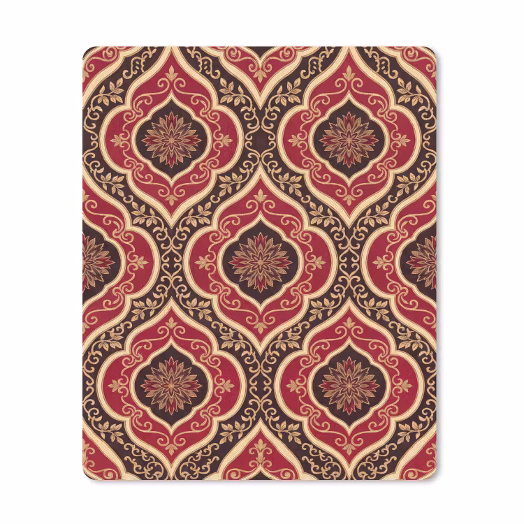 Mauspad - Muster – Ornament – Barock – Rot – Gold — 1
