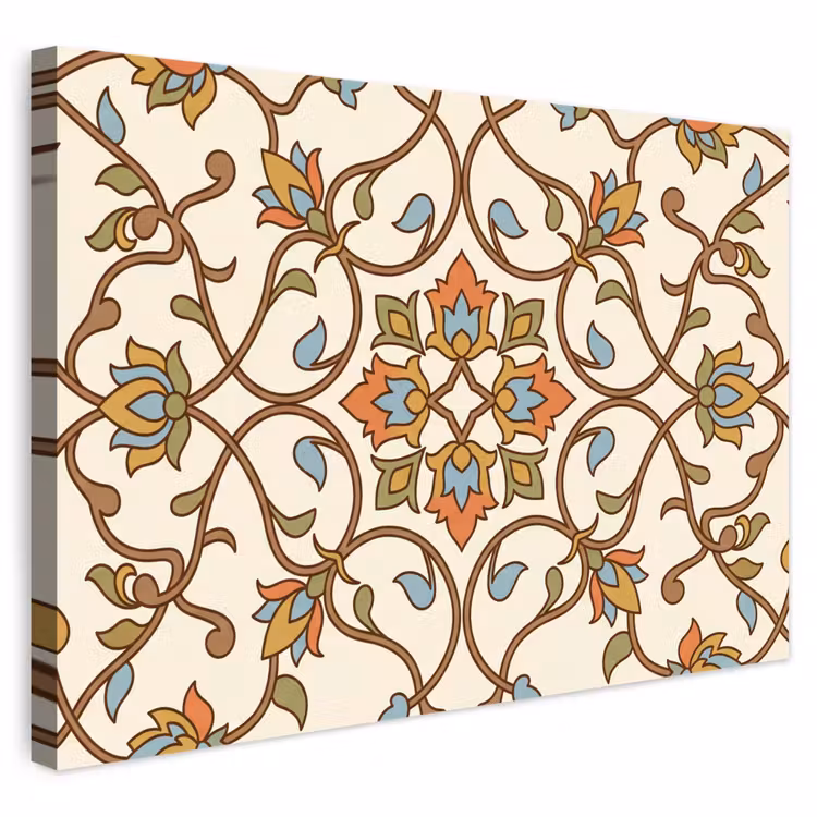 Outdoor Leinwand - Muster – Blumen – Ornament – Bunt — 1