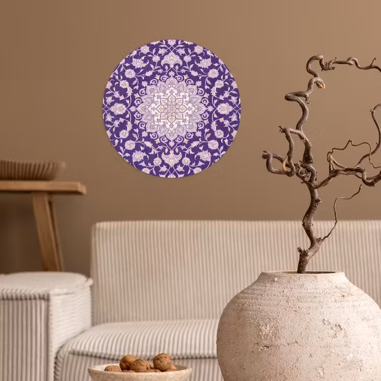 Runde Tapete - Muster – Medaillon – Orientalisch – Lila – Dekoration — 2