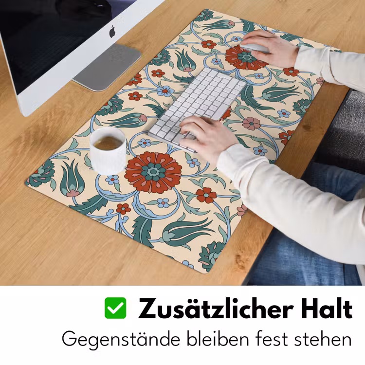 Schreibtischunterlage - Blumen – Muster – Klassisch – Dekoration – Farbenfroh — 3