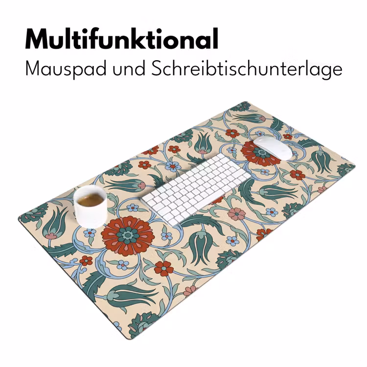 Schreibtischunterlage - Blumen – Muster – Klassisch – Dekoration – Farbenfroh — 4