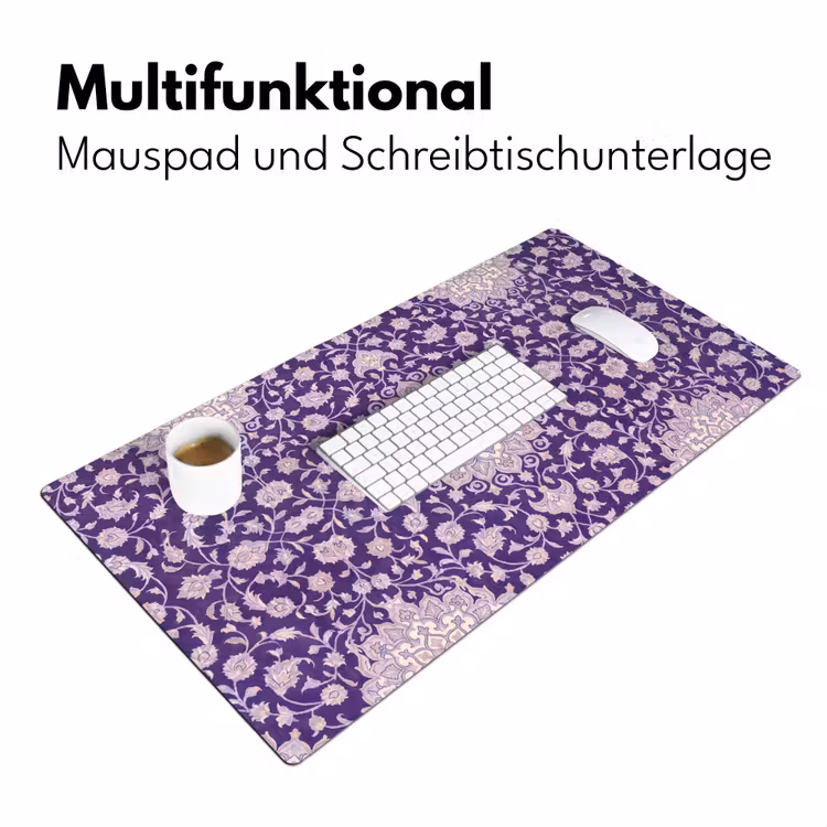 Schreibtischunterlage - Muster – Medaillon – Orientalisch – Lila – Dekoration — 4