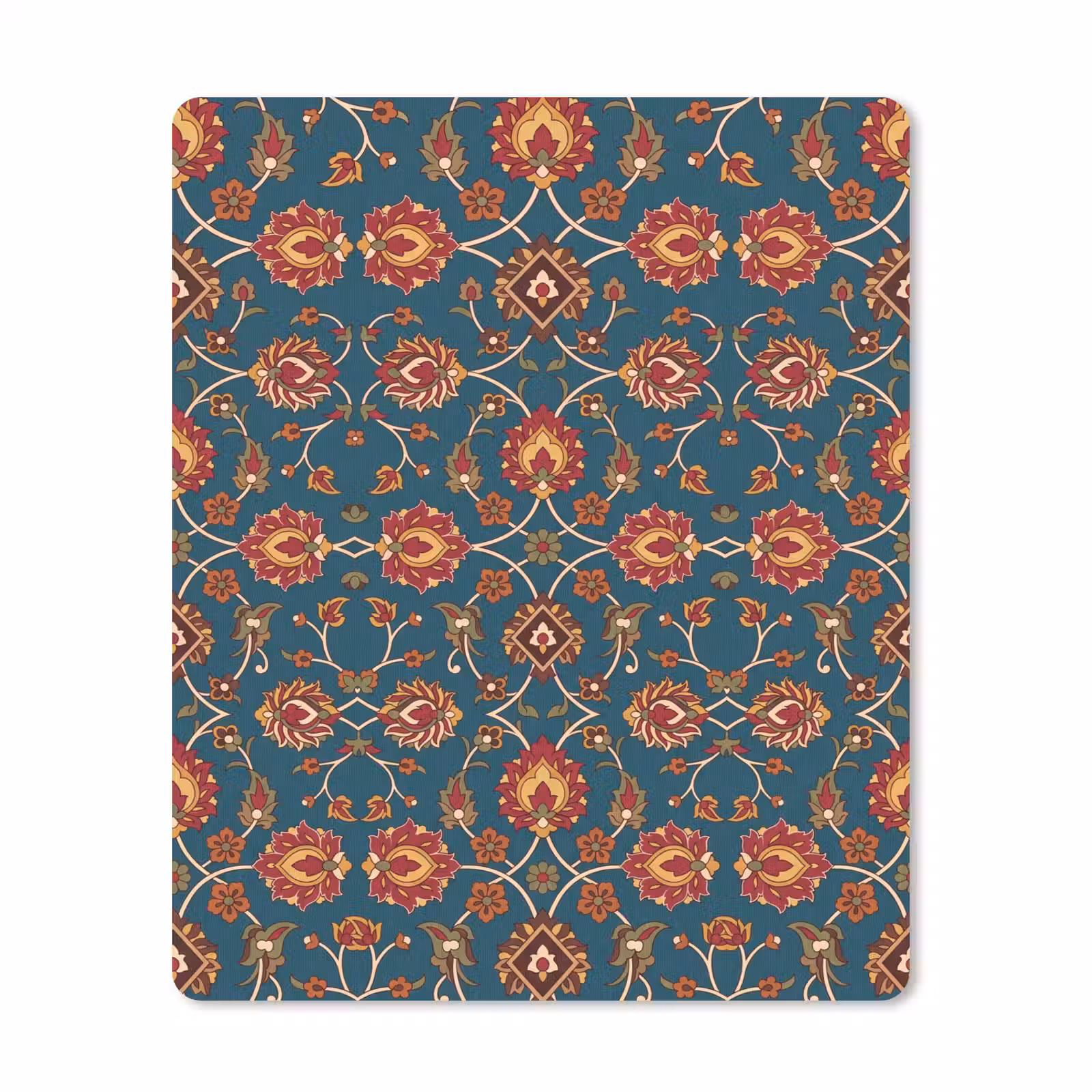 Mauspad - Ornament – Flora – Traditionell – Klassisch – Blaugrün — 1