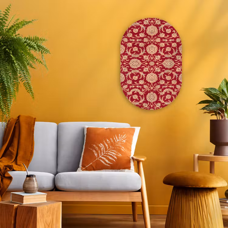 Forexbild Oval - Muster – Blume – Klassisch – Orientalisch – Rot — 2
