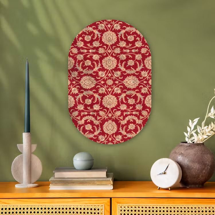 Forexbild Oval - Muster – Blume – Klassisch – Orientalisch – Rot — 3