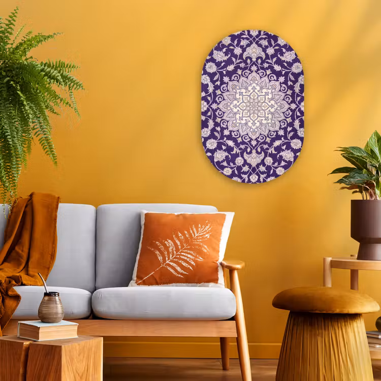 Forexbild Oval - Muster – Medaillon – Orientalisch – Lila – Dekoration — 2