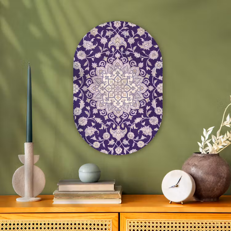 Forexbild Oval - Muster – Medaillon – Orientalisch – Lila – Dekoration — 3