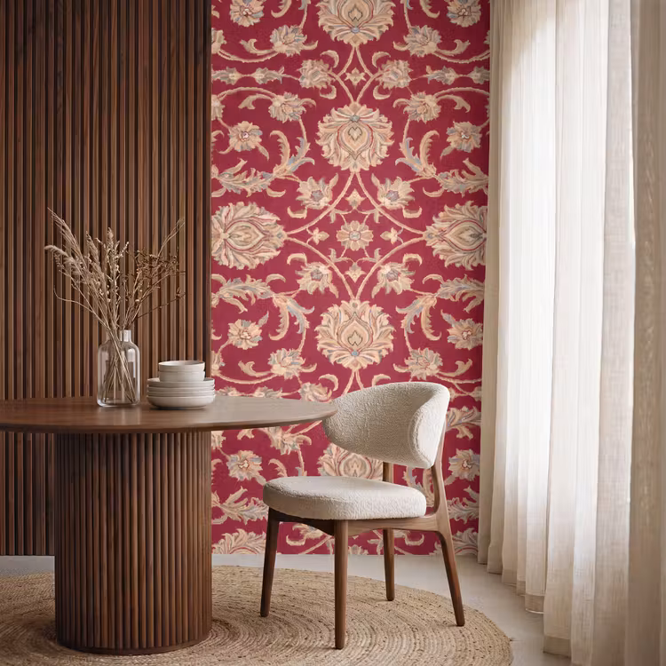 Tapete - Muster – Blume – Klassisch – Orientalisch – Rot — 4