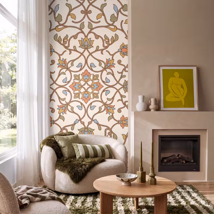 Tapete - Muster – Blumen – Ornament – Bunt — 1