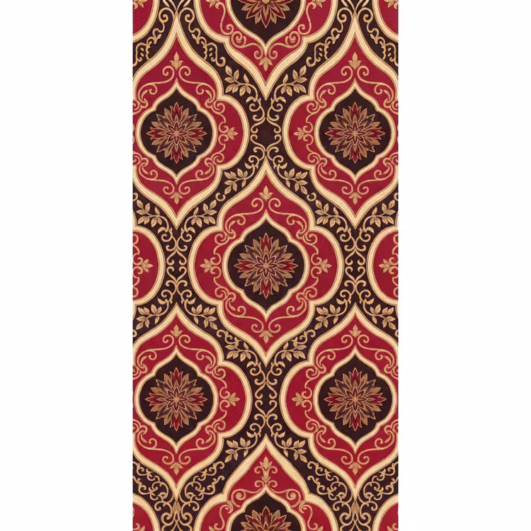 Tapete - Muster – Ornament – Barock – Rot – Gold — 2