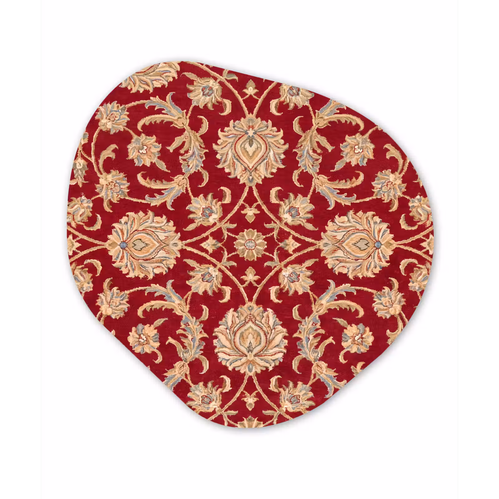 Glasbild Organische Form - Muster – Blume – Klassisch – Orientalisch – Rot — 1