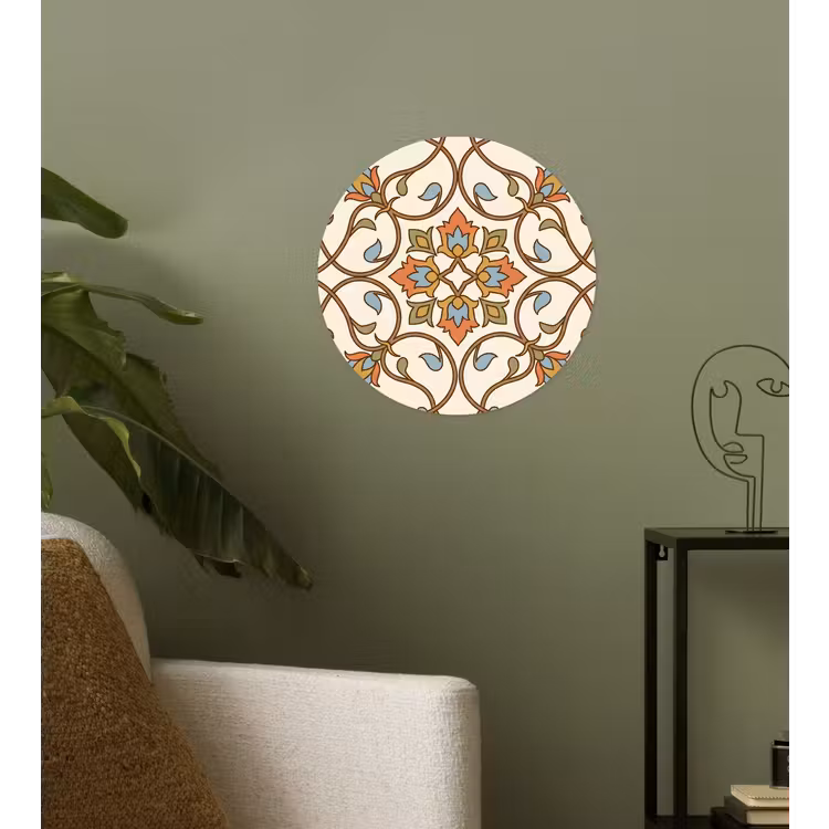 Runde Tapete - Muster – Blumen – Ornament – Bunt — 3