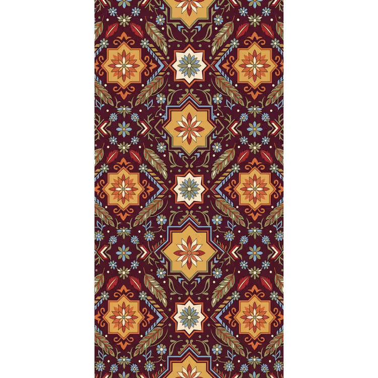 Tapete - Muster – Floral – Geometrisch – Farbenfroh – Dekoration — 2