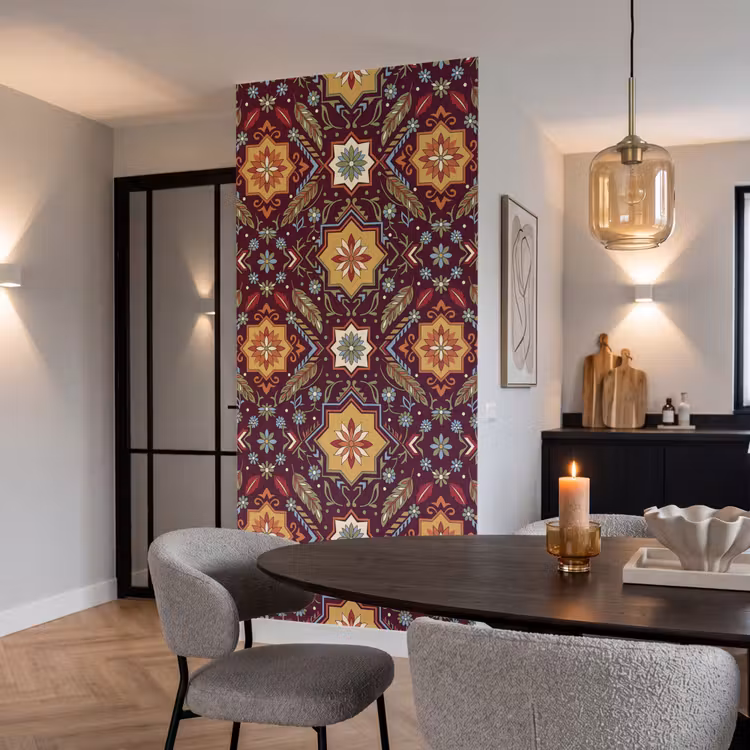 Tapete - Muster – Floral – Geometrisch – Farbenfroh – Dekoration — 5