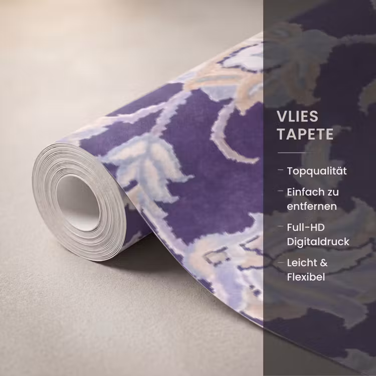 Tapete - Muster – Medaillon – Orientalisch – Lila – Dekoration — 3