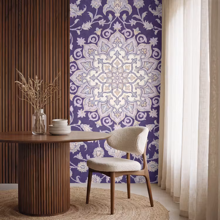 Tapete - Muster – Medaillon – Orientalisch – Lila – Dekoration — 4