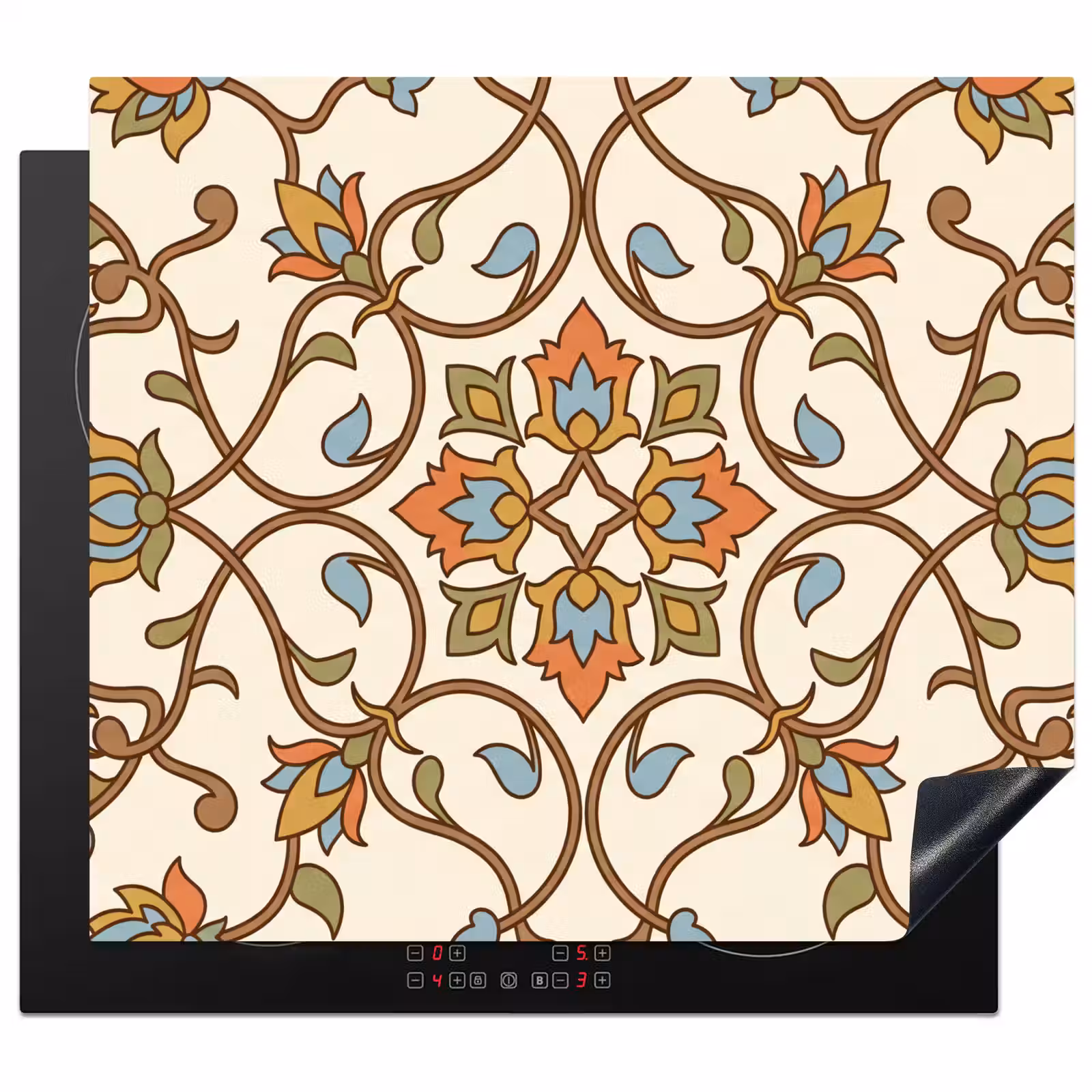 Herdabdeckplatte - Muster – Blumen – Ornament – Bunt — 1