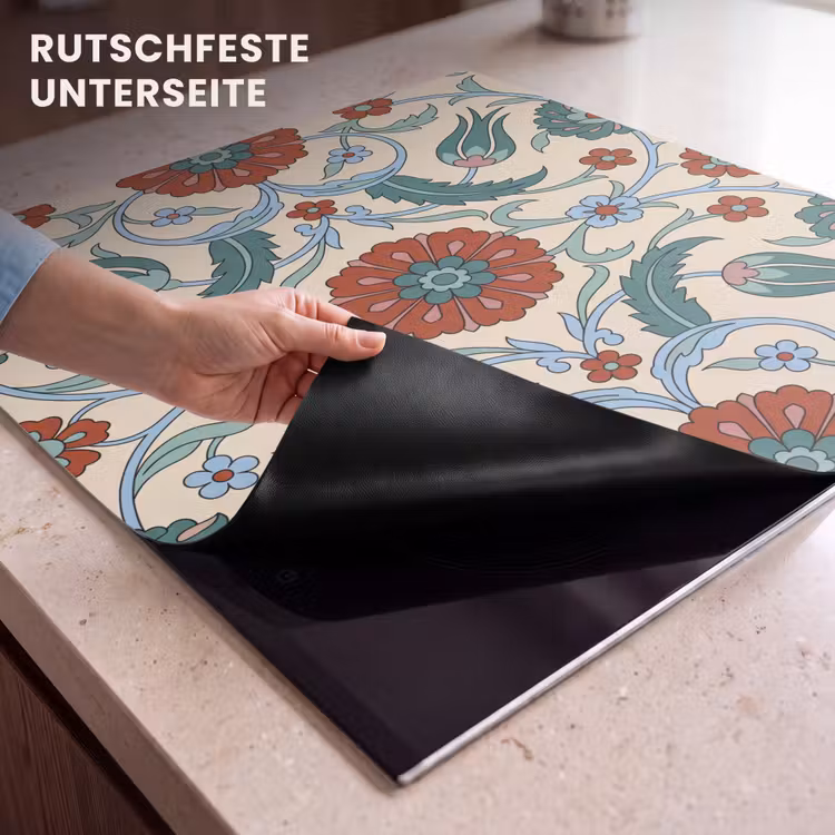 Herdabdeckplatte - Blumen – Muster – Klassisch – Dekoration – Farbenfroh — 9