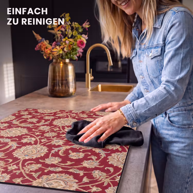 Herdabdeckplatte - Muster – Blume – Klassisch – Orientalisch – Rot — 6