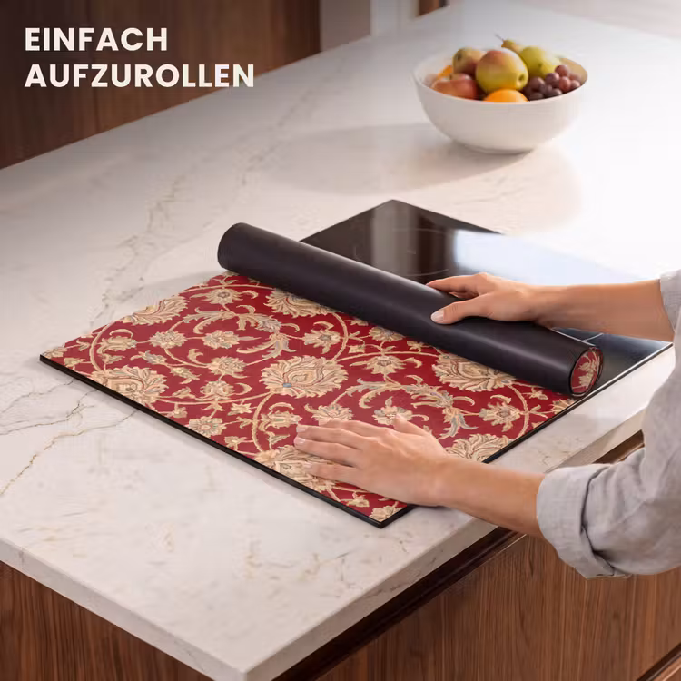 Herdabdeckplatte - Muster – Blume – Klassisch – Orientalisch – Rot — 7
