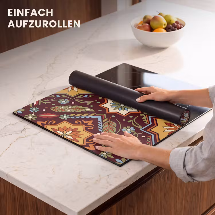 Herdabdeckplatte - Muster – Floral – Geometrisch – Farbenfroh – Dekoration — 7
