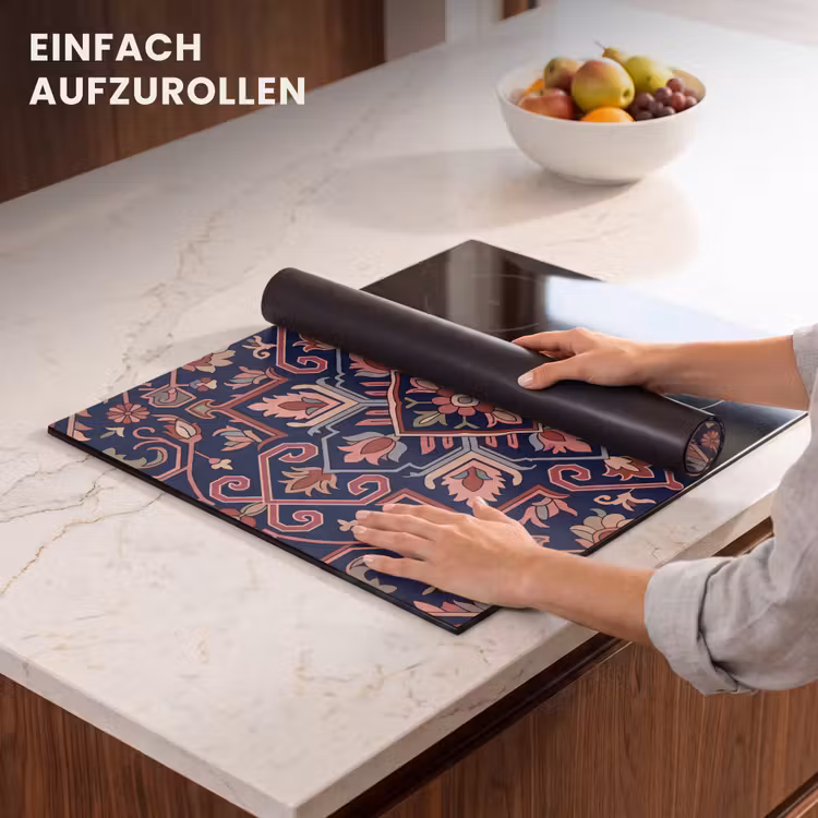 Herdabdeckplatte - Muster – Orientalisch – Blumig – Blau – Klassisch — 7