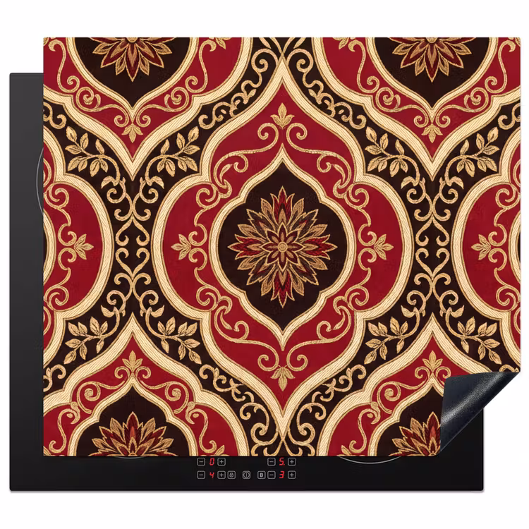 Herdabdeckplatte - Muster – Ornament – Barock – Rot – Gold — 1