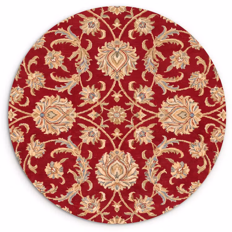 Forexbild Rund - Muster – Blume – Klassisch – Orientalisch – Rot — 1