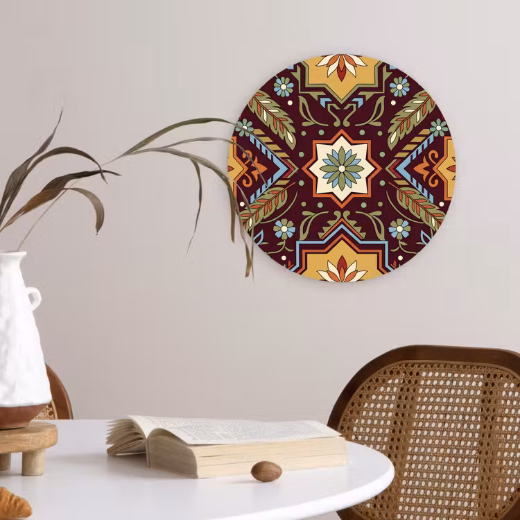 Forexbild Rund - Muster – Floral – Geometrisch – Farbenfroh – Dekoration — 4