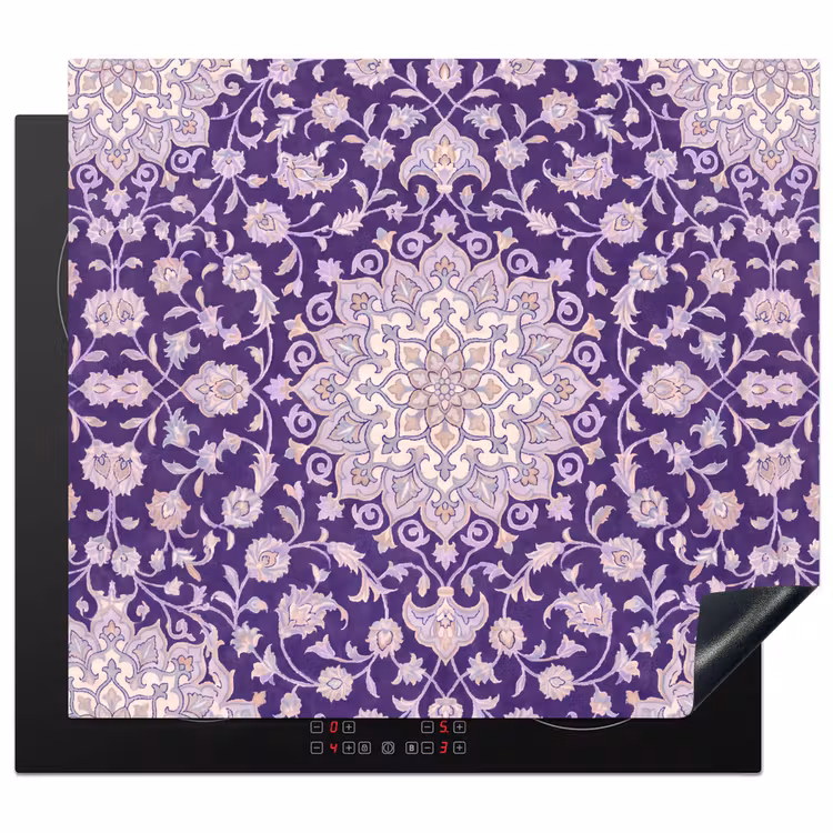 Herdabdeckplatte - Muster – Medaillon – Orientalisch – Lila – Dekoration — 1