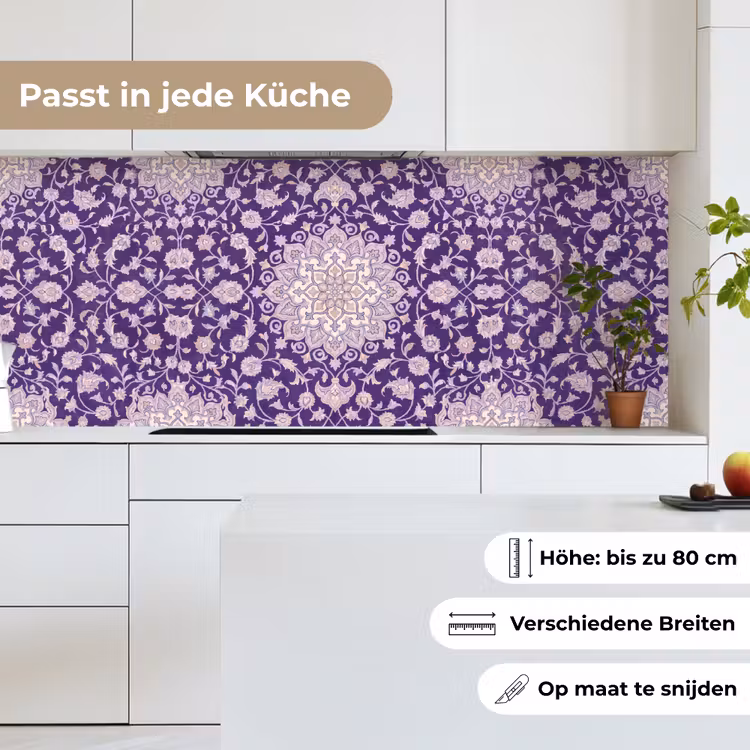 Küchenrückwand - Muster – Medaillon – Orientalisch – Lila – Dekoration — 7