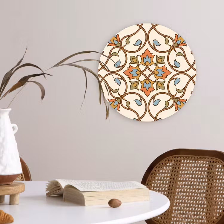 Forexbild Rund - Muster – Blumen – Ornament – Bunt — 4