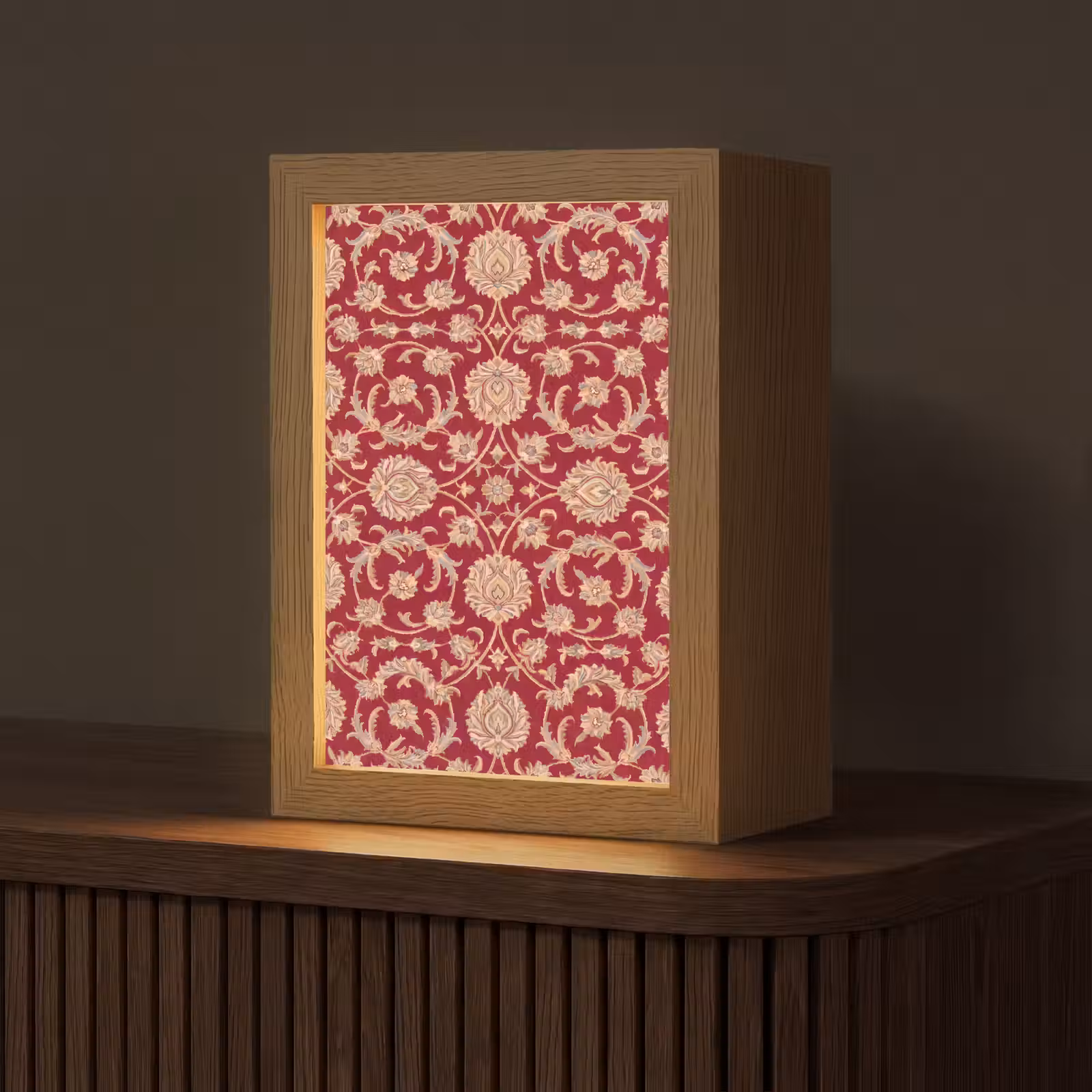 Personalisierte Lightbox - Muster – Blume – Klassisch – Orientalisch – Rot — 1