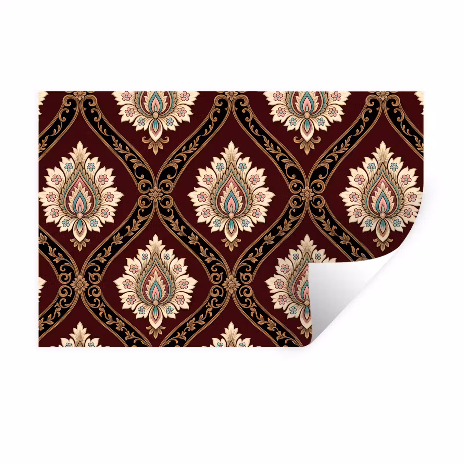 Wandtattoo – Muster – Blumenmotiv – Dekoration – Klassisch – Rot — 1