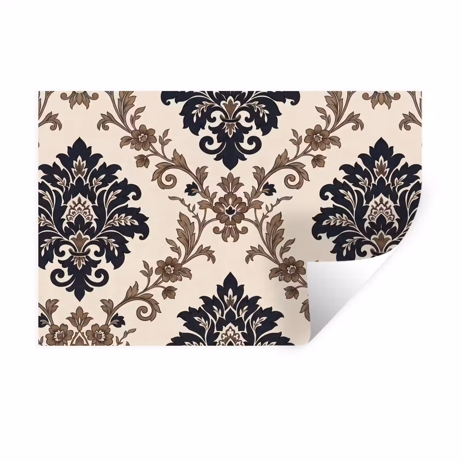 Wandtattoo – Muster – Blumenmuster – Klassisch – Beige-Blau — 1
