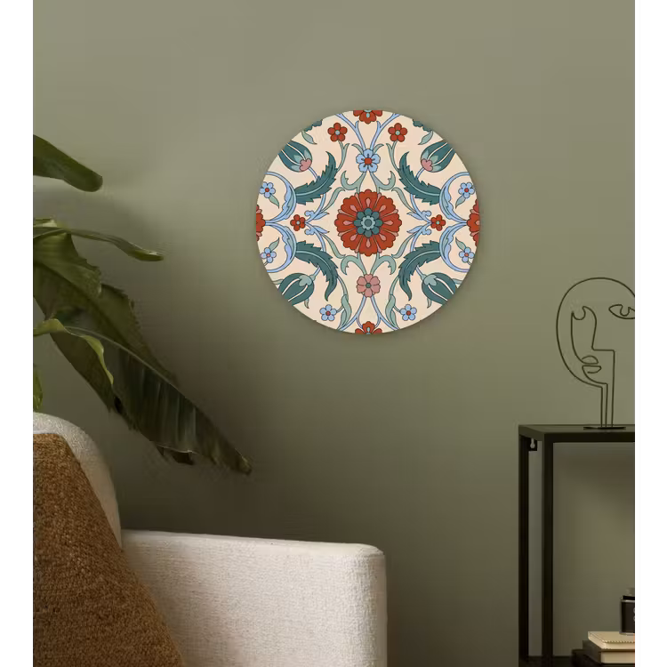 Forexbild Rund - Blumen – Muster – Klassisch – Dekoration – Farbenfroh — 3