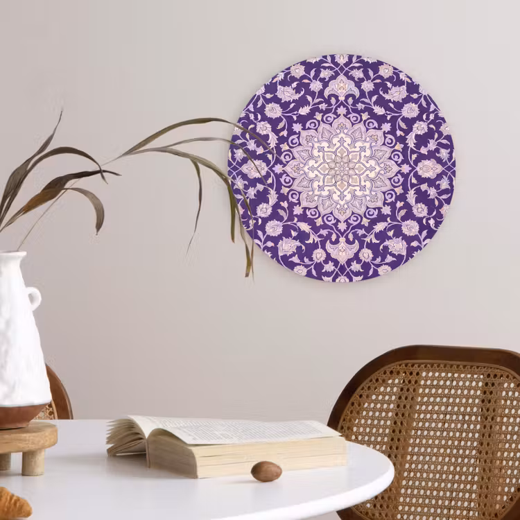Forexbild Rund - Muster – Medaillon – Orientalisch – Lila – Dekoration — 4