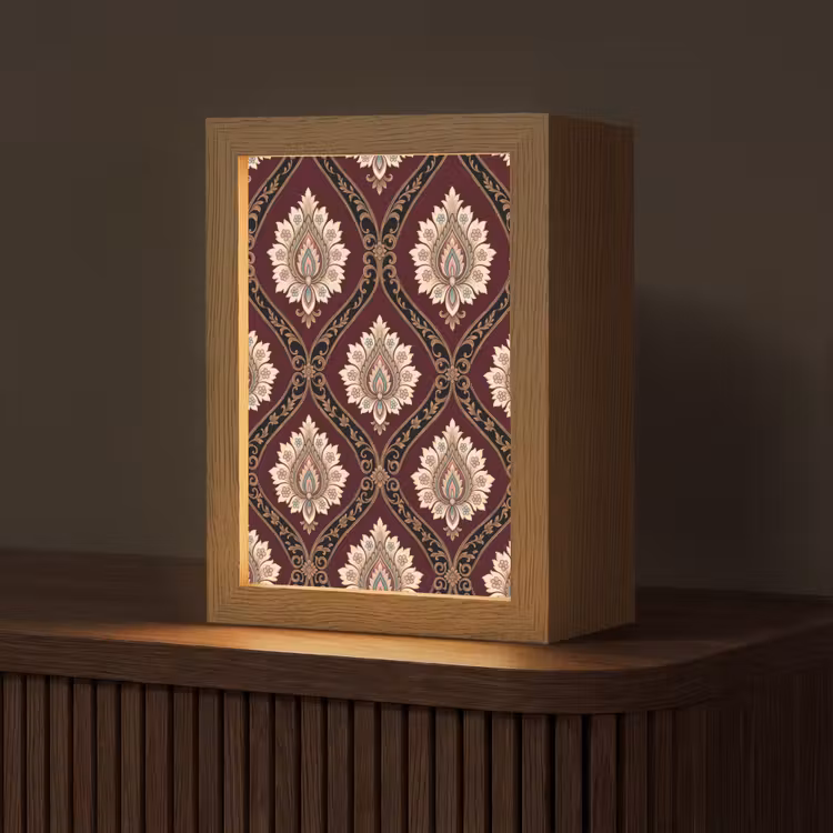 Personalisierte Lightbox - Muster – Blumenmotiv – Dekoration – Klassisch – Rot — 1