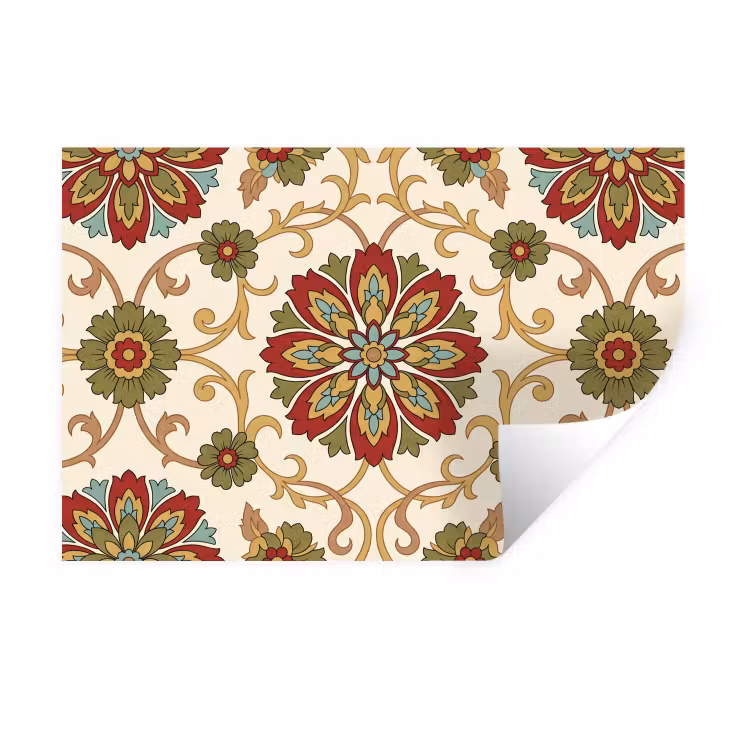 Wandtattoo – Muster – Blumen – Ornament – Klassisch – Farbenfroh — 1