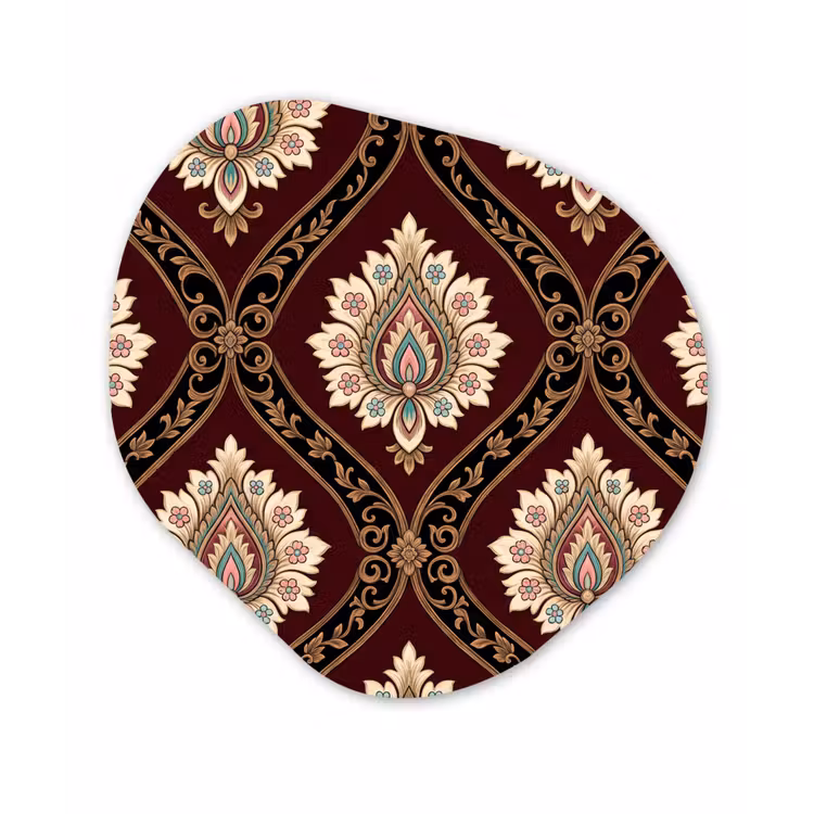 Alu-Dibond-Bild Organische Form - Muster – Blumenmotiv – Dekoration – Klassisch – Rot — 1
