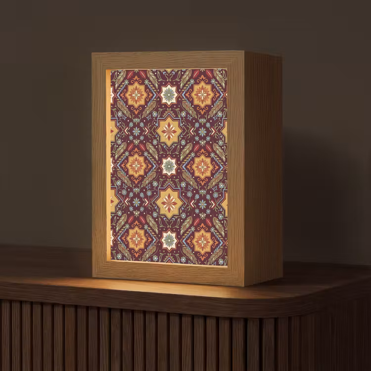Personalisierte Lightbox - Muster – Floral – Geometrisch – Farbenfroh – Dekoration — 1