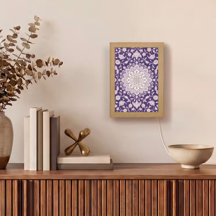 Personalisierte Lightbox - Muster – Medaillon – Orientalisch – Lila – Dekoration — 4