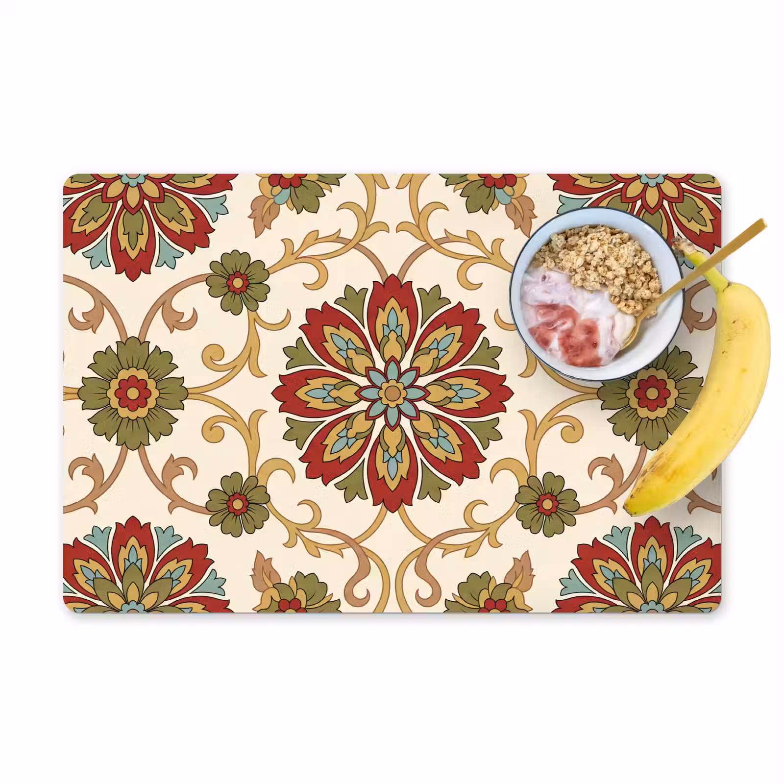 Tischset - 6 Stück - Muster – Blumen – Ornament – Klassisch – Farbenfroh — 1