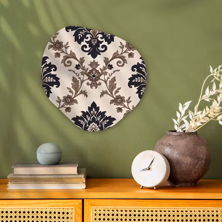Forexbild Organische Form - Muster – Blumenmuster – Klassisch – Beige-Blau — 2