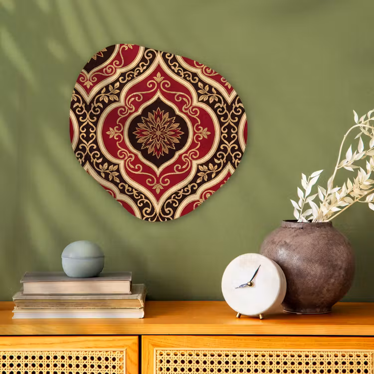 Forexbild Organische Form - Muster – Ornament – Barock – Rot – Gold — 2