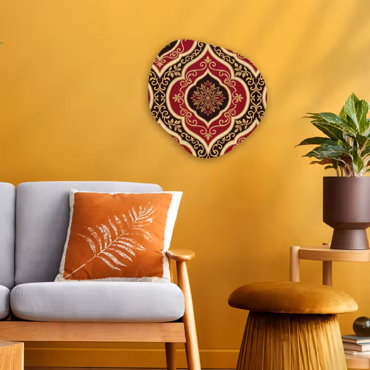 Forexbild Organische Form - Muster – Ornament – Barock – Rot – Gold — 3